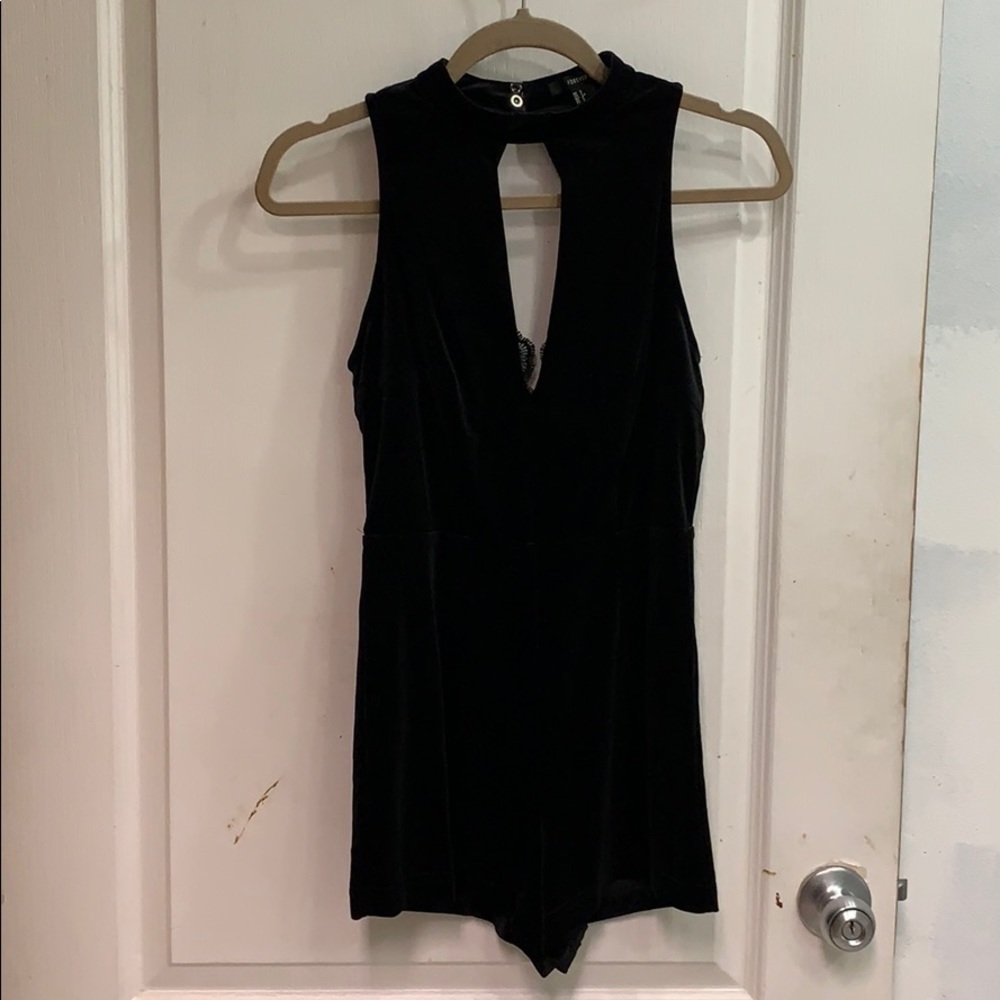 Black Velvet Romper